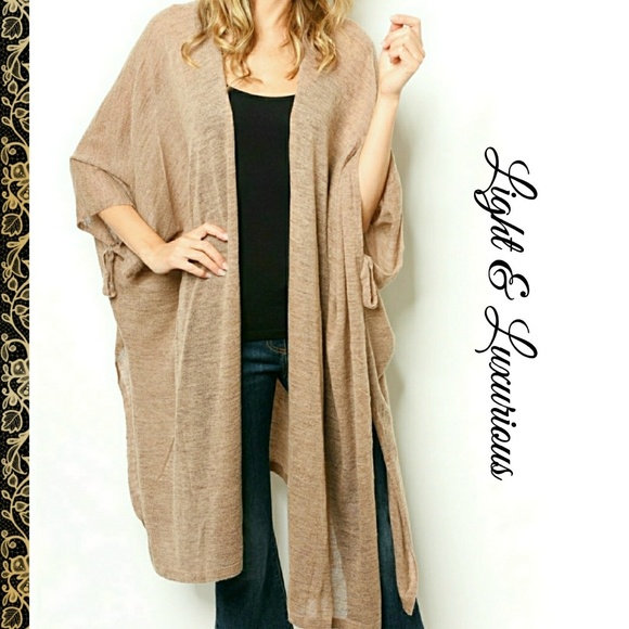 desireshoppe Tops - Mohair Blend Kimono With Attachable Shoulder Bands